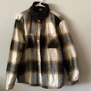 BoohooMAN flannel sweatshirt